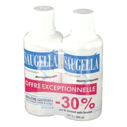 Saugella - Dermoliquide - Soin lavant pour l’hygiène intime quotidienne des femmes adultes - à base d’extrait de Sauge - Assure le bien-être intime quotidien - Flacons Lot 2x500 ml