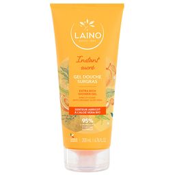 LAINO Gel douche surgras hydratant à l'aloé véra bio abricot