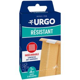 URGO RÉSISTANT - Pansement bande à découper, support tissu élastique. 1 m x 6 cm - unité
