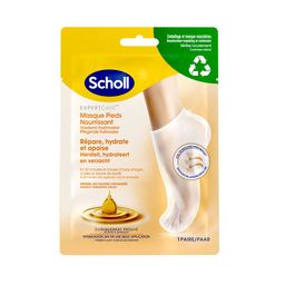 Scholl Masque Pieds Nourrissant à l'huile d'argan pour peaux sèches - 1 paire de 2 chaussettes