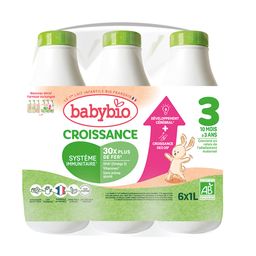 BABYBIO Lait de croissance pour nourisson 3 De 10 mois à 3 ans