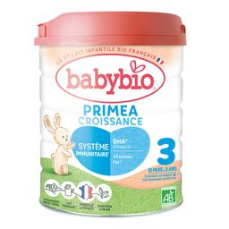 BABYBIO Priméa 3 Croissance Lait en poudre pour nourisson de 10 mois à 3 ans