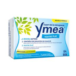 Ymea Ménopause Bouffées de Chaleur et Ventre Plat 64 Gélules