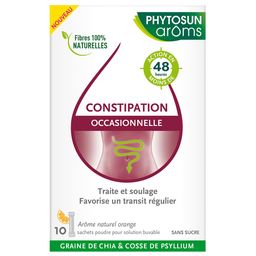 PHYTOSUN AROMS - Constipation Occasionnelle - Arôme Naturel Orange - Sans Sucre - 10 Sachets Poudre pour Solution Buvable