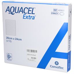 AQUACEL EXTRA - Pansement hydrofibre absorbant, conformable et résistant. 20 cm x 24 cm