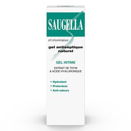 Saugella - Gel Antiseptique Naturel - Gel Hydratant – Protecteur – Anti-odeurs avec Sensation rafraîchissante prolongée A base de Thym et de l'acide Hyaluronique, 30 ml