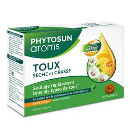 PHYTOSUN AROMS â Pastilles Toux Sèche & Grasse â  Naturel â Action Rapide : Soulage Tous Les Types De Toux  20 Pastilles