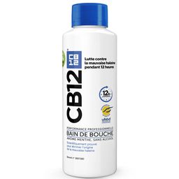 CB12 - Bain de bouche - Lutte contre la mauvaise haleine pendant 12 heures - Sans alcool - Arôme menthe - Flacon 500 ml