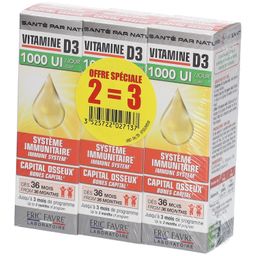 ERIC FAVRE Vitamine D3 - Lot de 3