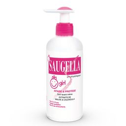 Saugella - Girl - Soin lavant intime féminin - à base d’extraits de Malva sylvestris et de Calendula officinalis - à partir de 3 ans - Flacon 200 ml