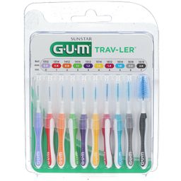 GUM® Trav - Ler® Brossette interdentaire de voyage Pack mixte