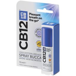 CB12 - Spray Buccal - Haleine Fraîche en toutes situations - Usage quotidien, sans alcool - Arôme menthe - Spray 15ml