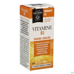 Dayang Vitamine D3 gouttes 2000 UI pour le système immunitaire