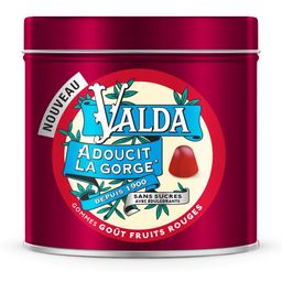 Valda Gommes Sans Sucres Fruits Rouges Adoucit La Gorge 140g