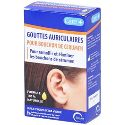 Care + Solution pour Bouchon de Cérumen à l’huile d’olive dès 5 ans - flacon de 10 ml - EG LABO