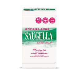 Saugella Cotton Touch - Protège-Slip Hypoallergénique & Doux - Tissu respirant et Fin pour Femmes - Propriétés Anti-Odeur - Peaux Sensibles - Pack de 40
