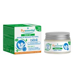 PURESSENTIEL RESPIRATOIRE Baume de massage pectoral Bébé Resp'OK® - 30 ml