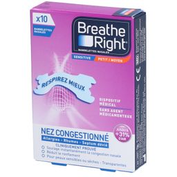 BREATHE RIGHT Bandelettes Nasales Sensitive Petit / Moyen