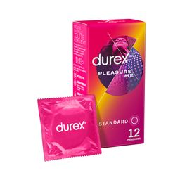 Durex Préservatifs Pleasure Me - 12 Préservatifs Perlés et Nervurés