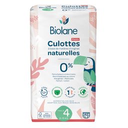 Biolane - Couches Culottes Naturelles Taille 4 - 12H - Zéro fuite - 42 unités