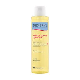 DEXERYL ESSENTIEL huile de douche apaisante 200ml, peaux très sèches ou à tendance atopique, sans savon, sans parfum. Dès la naissance.