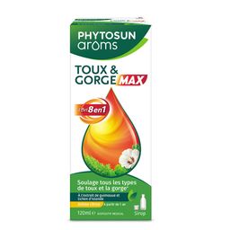 PHYTOSUN AROMS SIROP TOUX Sèche & Grasse Adulte - Naturel -Sirop Pour Le Soulagement De La Toux Sèche et Grasse – Action Rapide - 1 X 120 ml