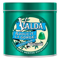 Valda Gommes Sans Sucres Menthe Eucalyptus Adoucit La Gorge 140g