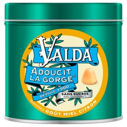 Valda Gommes Sans Sucres Miel Citron Adoucit La Gorge 140g