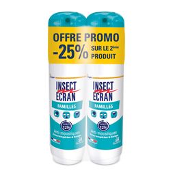 INSECT ECRAN -FAMILLES - Anti-moustiques - Spray répulsif peau - Protection contre les piqûres de moustiques - Familles - 100 ml Lot de 2 -25%