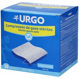 URGO Compresses de gaz stériles Non-tissées 7,5 cm x 7,5 cm