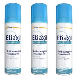 EtiaXil Déodorant Anti-transpirant 48 h Aerosol sans alcool Peaux Sensibles