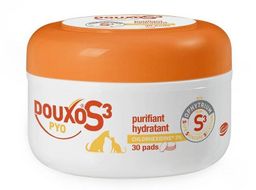 DOUXO S3 PYO Pads, 30 cotons imprégnés pour nettoyer, désinfecter et apaiser la peau des chiens et des chats