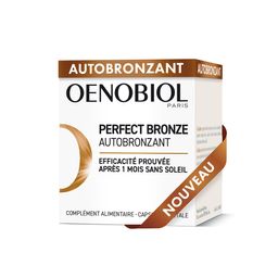 OENOBIOL PERFECT BRONZE Autobronzant - Efficace Dès Le 1Er Mois Sans Soleil - Concentration De 5 Pigments 100% D'Origine Végétale - Complément Alimentaire 30 Capsules - Programme 1 Mois