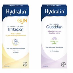 Hydralin Quotidien Gel Lavant + Gyn Irritation Gel Lavant Calmant