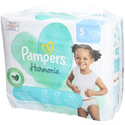PAMPERS Harmonie - Couche à base de coton et fibres végétales - Taille 5, 11 kg et +