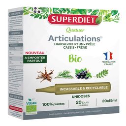 QUATUOR ARTICULATIONS BIO - 20 Unidoses de 15 ml - 10% avec le code: 926CE