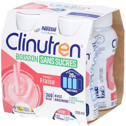 NESTLE Clinutren Boisson Sans Sucres Fraise