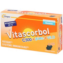 VITASCORBOL - Complément alimentaire à base de Vitamine C, Vitamine D et Zinc - Capsules Softgel - Fatigue1 et Système Immunitaire2 - 30 capsules