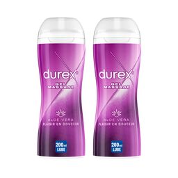 Durex Gel De Massage Lubrifiant Douceur À Base D'Eau - 2 en 1 - Aux Extraits d'Aloe Vera - 200ml