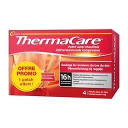 Thermacare - Patch Auto-chauffant - Soulage les douleurs musculaires - Bas du Dos et les hanches - Boîte de 4 pacths dont un offert