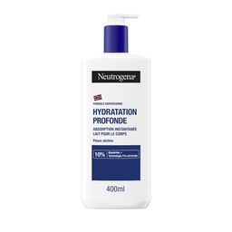 Neutrogena Formule Norvégienne Lait Corps Hydratation Profonde  Absorption Rapide Peaux Sèches 400 ml