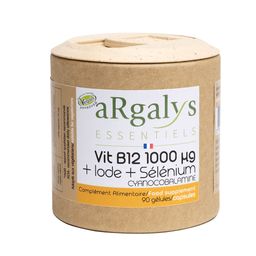Argalys B12 (cyanocobalamine 1 mg)  + iode + sélénium
