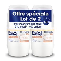 ETIAXIL Anti-Transpirant Tolérance 48h Roll On x2