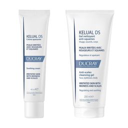 DUCRAY Kelual DS Gel Nettoyant Anti-squames + KELUAL DS Crème apaisante squamoréductrice