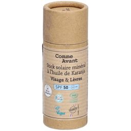 Comme Avant Stick solaire minéralise solide SPF50 - Visage & lèvres