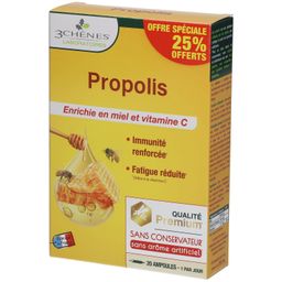 Les 3 Chênes Propolis – Ampoules pour l’immunité et la fatigue