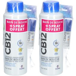 CB12 Bain de bouche Menthe - Menthol sans alcool + Spray buccal