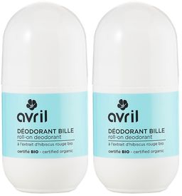 AVRIL Déodorant Roll-on à l'extrait d'Hibiscus Rouge