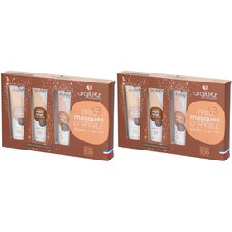 Argiletz TRIO masques d'Argile (blanche, rouge, rose)