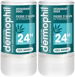 DERMOPHIL Déodorant Doux Pierre d'Alun 100% naturelle